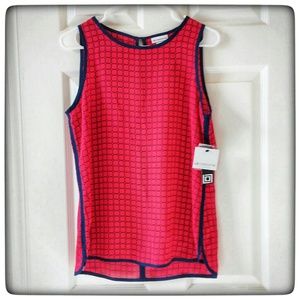 [ LIZ CLAIBORNE ] Aegean Escape Cyber Red Top S